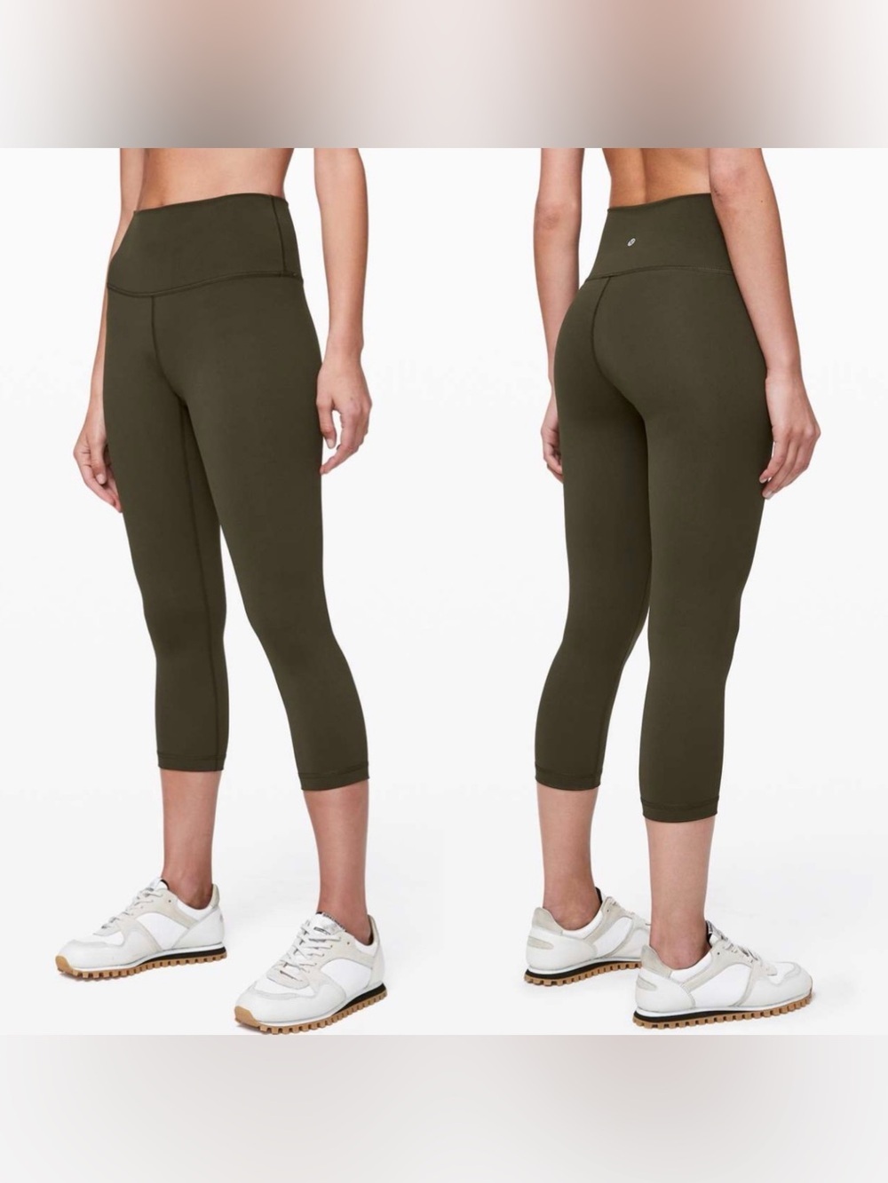 Lululemon Wunder Under Crop High-Rise *Full-On Luxtreme 21" in Dark Olive 12